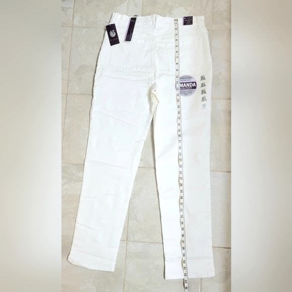 Gloria Vanderbilt Jeans White Straight Leg - Amanda - Picture 3 of 7